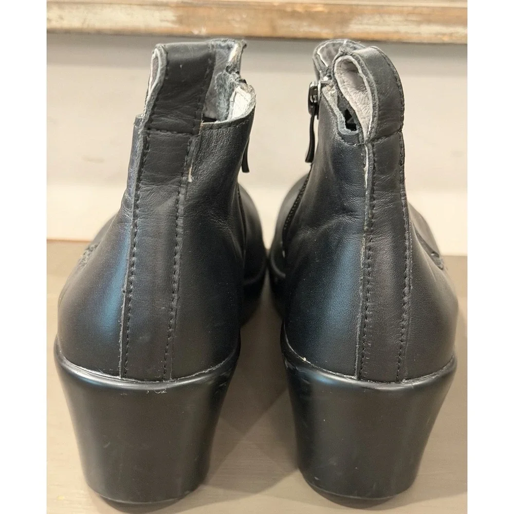 Alegria Eve-601 Women's Black Leather Ever Napa Ankle Boots Size EU 36 US 6-6.5